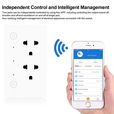 Glomarket Wifi Tuya Zigbee Socket Wit Dubbele USB Super Oplaadpoort