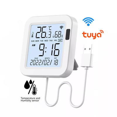 Glomarket Tuya Wifi Slimme temperatuur-vochtigheidssensor Draadloze thuisthermometer Hygrometerdetector