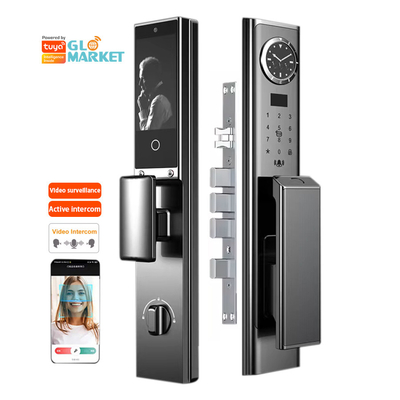 Luxe gezichtsherkenning slot met hoge kwaliteit visuele intercom en real-time monitoring