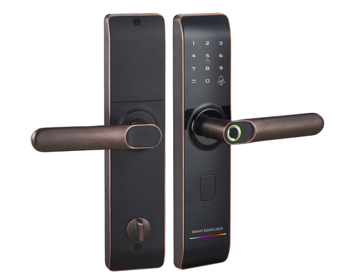 Wi-Fi Vingerafdruk Smart Lock met omkeerbare handgreep Keyless Entry digitaal slot IC-kaart Anti-piepcode Handgreep Deurslot