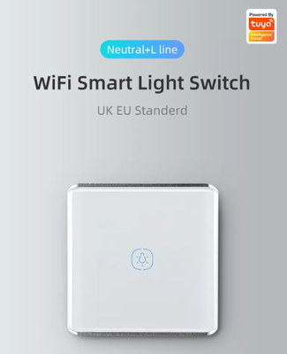 Glomarket 1 Gang Tuya Wifi Schakelaar Gebogen Oppervlak Handmatige Smart Wifi Touch Wandschakelaar