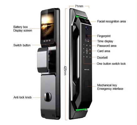 Glomarket 3d gezichtsherkenning vingerafdruk Tuya Wifi Digital Smart Lock