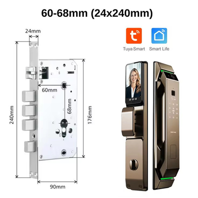 Glomarket 3d gezichtsherkenning vingerafdruk Tuya Wifi Digital Smart Lock