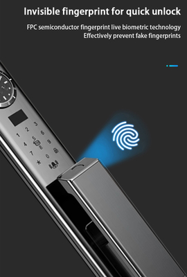 Luxe gezichtsherkenning slot met hoge kwaliteit visuele intercom en real-time monitoring