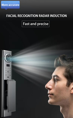 Luxe gezichtsherkenning slot met hoge kwaliteit visuele intercom en real-time monitoring