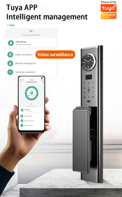 Luxe gezichtsherkenning slot met hoge kwaliteit visuele intercom en real-time monitoring