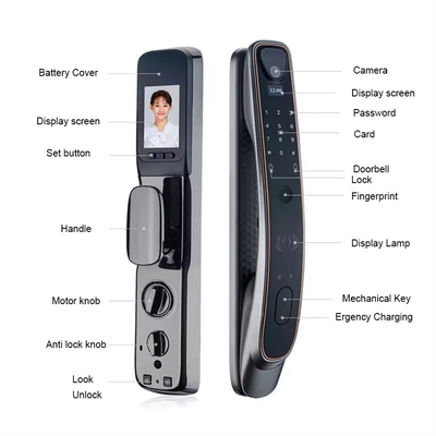 Tuya gezichtsherkenning slimme deur slot WiFi/zigbee vingerafdruk/vingeraad optioneel cat eye capture