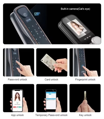 Tuya gezichtsherkenning slimme deur slot WiFi/zigbee vingerafdruk/vingeraad optioneel cat eye capture