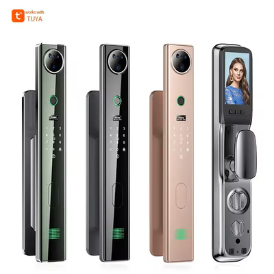 Glomarket Tuya Slimme 3D gezichtsherkenning Automatisch slot Cat Eye Biometrische vingerafdruk Digitaal wachtwoord Deur slot