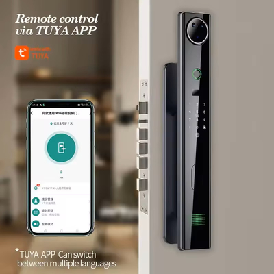 Glomarket Tuya Slimme 3D gezichtsherkenning Automatisch slot Cat Eye Biometrische vingerafdruk Digitaal wachtwoord Deur slot