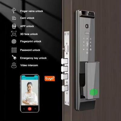 Glomarket Tuya Digitaal Smart Lock Volledig automatisch Biometrisch Systeem Beveiliging Vingerafdruk 3d Gezichtsherkenning Password Deur slot