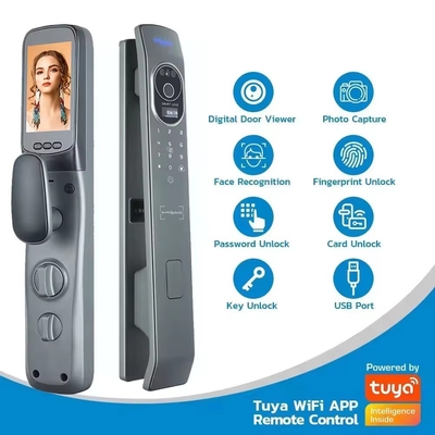 Glomarket Tuya Smart Door Lock 3d gezichtsherkenning Automatische slimme sloten met camera slimme biometrische beveiliging deur slot