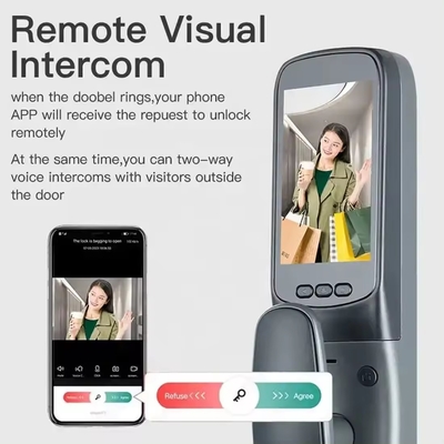 Glomarket Tuya Smart Door Lock 3d gezichtsherkenning Automatische slimme sloten met camera slimme biometrische beveiliging deur slot