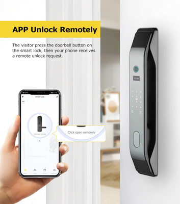 Glomarket Tuya Smart 3D Face Volledig automatisch deur slot App Afstandsopenen Vingerafdruk Smart Intelligent Door Lock Voor Smart Home