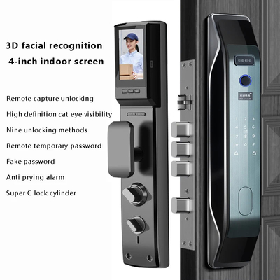 Glomarket Tuya Smart 3D Face Volledig automatisch deur slot App Afstandsopenen Vingerafdruk Smart Intelligent Door Lock Voor Smart Home