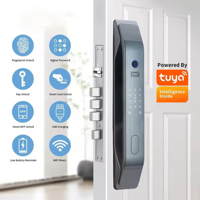 Glomarket Tuya Smart 3D Face Volledig automatisch deur slot App Afstandsopenen Vingerafdruk Smart Intelligent Door Lock Voor Smart Home
