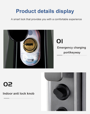 Glomarket Smart Tuya Wifi Door Lock Automatisch Alarm Vingerafdruk Smart APP Sleutel Digitaal wachtwoord Beveiliging Automatisch slot