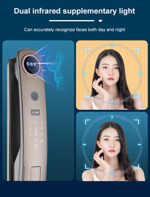 Glomarket 3d gezichtsherkenning slimme deur slot met camera digitale vingerafdruk volledig automatische beveiligingssloten