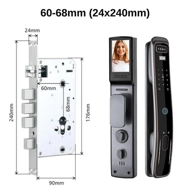 Glomarket Volledig automatisch Tuya Wifi Smart Door Lock Mobiele telefoon Controle Vingerafdruk Digitaal wachtwoord Smart Lock Met Camera