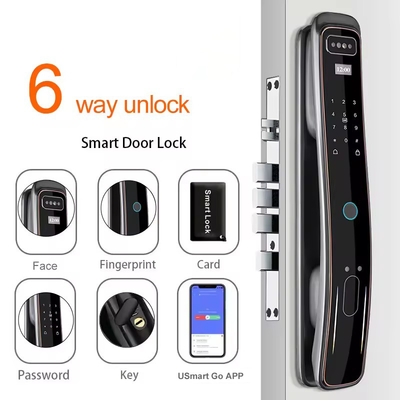 Glomarket Volledig automatisch Tuya Wifi Smart Door Lock Mobiele telefoon Controle Vingerafdruk Digitaal wachtwoord Smart Lock Met Camera