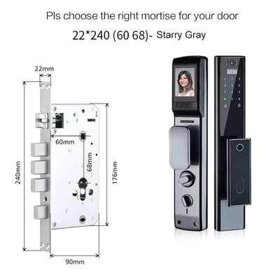 Glomarket Draadloos Biometrisch Vingerafdrukbeveiliging Volledig Automatisch Smart Lock Digitaal wachtwoordkaart Sleutel slot Met Camera