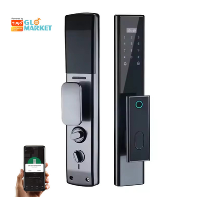 Glomarket Draadloos Biometrisch Vingerafdrukbeveiliging Volledig Automatisch Smart Lock Digitaal wachtwoordkaart Sleutel slot Met Camera
