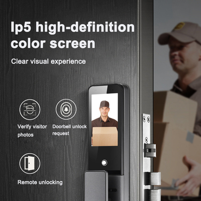 Glomarket 3d gezichtsherkenning Smart Door Lock Tuya Real Time Video Intercom Wifi Intelligent Door Lock Met Palm Print