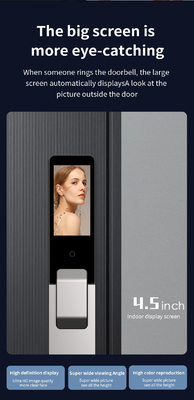 Glomarket Aluminium Alloy Automatisch Tuya Smart Door Lock 3d Gezichtsherkenning Video Intercom Digitaal Vingerafdruk slot