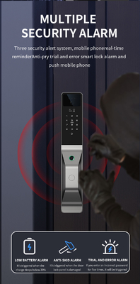 Glomarket Aluminium Alloy Automatisch Tuya Smart Door Lock 3d Gezichtsherkenning Video Intercom Digitaal Vingerafdruk slot
