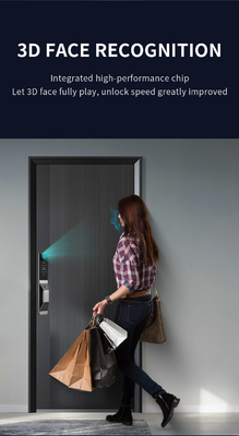 Glomarket Aluminium Alloy Automatisch Tuya Smart Door Lock 3d Gezichtsherkenning Video Intercom Digitaal Vingerafdruk slot