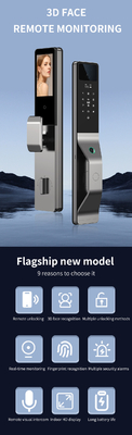 Glomarket Aluminium Alloy Automatisch Tuya Smart Door Lock 3d Gezichtsherkenning Video Intercom Digitaal Vingerafdruk slot