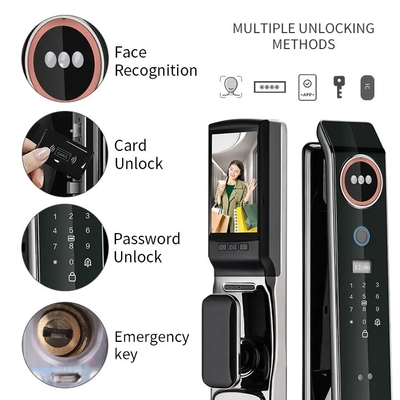 Glomarket Fabrieksprijs Wifi App Smart Door Lock Met Gezichtsherkenning Biometrische vingerafdruk Cerradura Ondersteuning Intercom Functie
