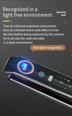 Glomarket Fabrieksprijs Wifi App Smart Door Lock Met Gezichtsherkenning Biometrische vingerafdruk Cerradura Ondersteuning Intercom Functie