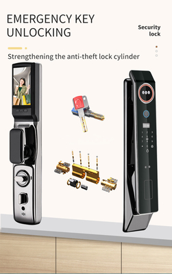 Glomarket Fabrieksprijs Wifi App Smart Door Lock Met Gezichtsherkenning Biometrische vingerafdruk Cerradura Ondersteuning Intercom Functie