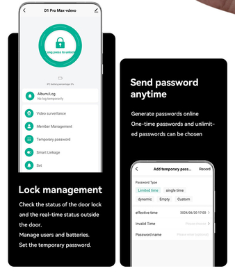 Glomarket Tuya Wifi Smart Lock Aluminium Houten Deur Gezichtsherkenning Palmprint Biometrische Vingerafdruk Digitaal Smart Lock