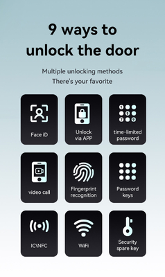 Glomarket Tuya Wifi Smart Lock Aluminium Houten Deur Gezichtsherkenning Palmprint Biometrische Vingerafdruk Digitaal Smart Lock