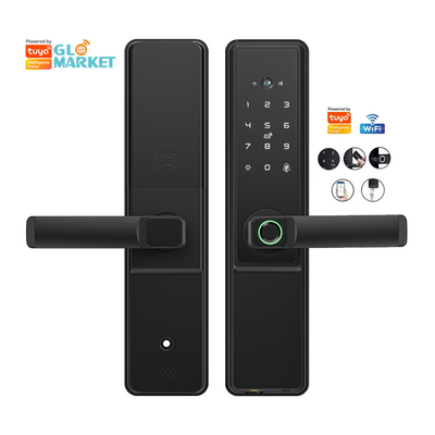Glomarket Tuya Wifi Smart Door Lock Met Cat Eye Digitaal slot Elektronisch vingerafdruk Door Smart Home