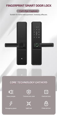 Glomarket Tuya Wifi Smart Door Lock Met Cat Eye Digitaal slot Elektronisch vingerafdruk Door Smart Home
