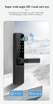 Glomarket Tuya Wifi Smart Door Lock Met Cat Eye Digitaal slot Elektronisch vingerafdruk Door Smart Home