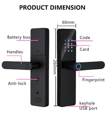 Glomarket Smart Cerradura Fechadura Digitaal Tuya Ttlock Lock Rfid Card Password Vingerafdruk Smart Door Lock