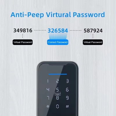 Glomarket Wifi Tuya Smart Door Lock Aluminium Vingerafdruk Password Kaart Sleutel Ontsluit Biometrisch Digitaal Smart Lock