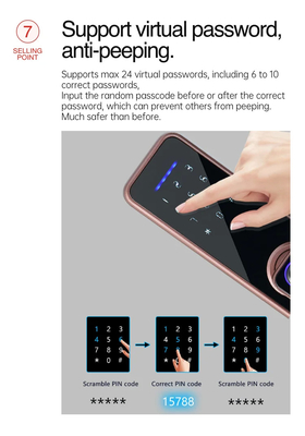 Glomarket Wifi Tuya Smart Door Lock Aluminium Vingerafdruk Password Kaart Sleutel Ontsluit Biometrisch Digitaal Smart Lock