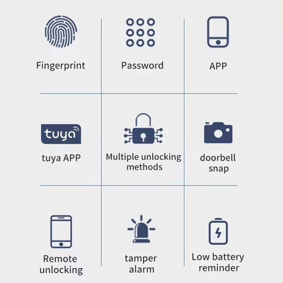 Glomarket Wifi Biometrisch Elektronisch Tuya App Afstandsgeschikt Smart Lock Smart Fingerprint Door Lock Met Cat Eye