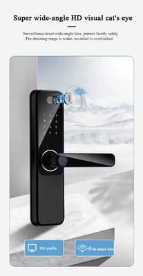 Glomarket Wifi Biometrisch Elektronisch Tuya App Afstandsgeschikt Smart Lock Smart Fingerprint Door Lock Met Cat Eye