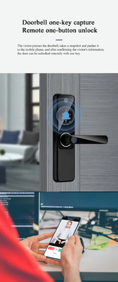 Glomarket Wifi Biometrisch Elektronisch Tuya App Afstandsgeschikt Smart Lock Smart Fingerprint Door Lock Met Cat Eye