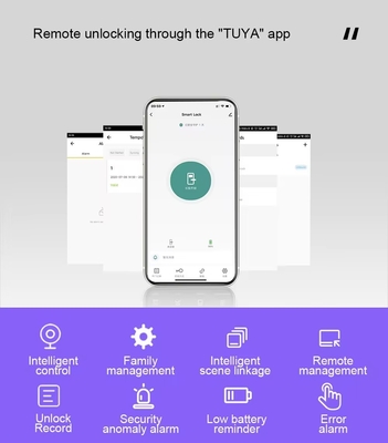 Glomarket Huis Appartement Tuya Smart WiFi Digitaal Deur slot Telefoon APP Afstandsbediening Beveiliging Vingerafdruk Smart Door Lock