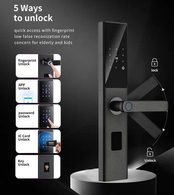 Glomarket Tuya Smart WiFi Digital Door Lock Code RFID IC Card Smartphone App Ontgrendelen Biometrische vingerafdruk Smart Lock