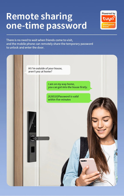 Glomarket Tuya Smart WiFi Digital Door Lock Code RFID IC Card Smartphone App Ontgrendelen Biometrische vingerafdruk Smart Lock