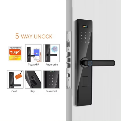 Glomarket Tuya Smart Security Digitaal deur slot Biometrisch vingerafdruk handvat Smart Lock Hotel Appartement Kamer slot Factory Prijs