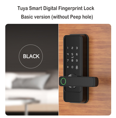 Glomarket Tuya Wifi Sleutelloze Deadbolt Lock Serraduras Electric Handle Voordeur slot Met Keypad Smart Fingerprint Digitaal slot